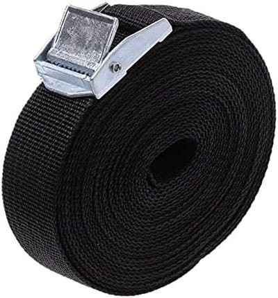 Spanbanden met Gesp - Lading Zekeren - Vervoer Organiseren - Sterk Nylon Materiaal - 236 cm Lengte - Zwart