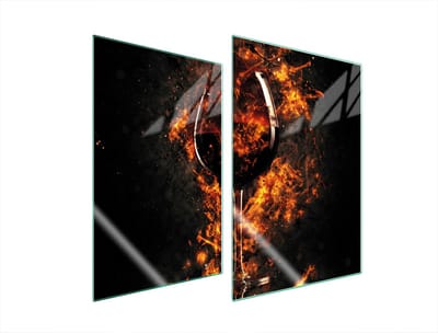 TMK ArtDeko Serie - Glazen Beschermplaat voor fornuis - 35x52 cm - Veilig - Glazen Snijplank