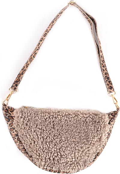 Giuliano heuptas Maddie - Panter - Suède - Taupe - Dames - Made in Italy