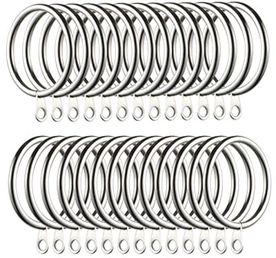 Metalen gordijnringen 60 stuks - 38 mm binnendiameter voor gordijnen en stangen
