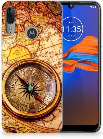 Motorola Moto E6 Plus Siliconen Back Cover Kompas
