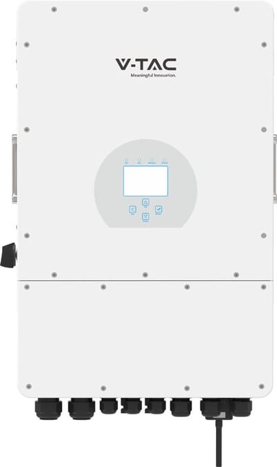 V-TAC SUN-6K-SG04LP3-EU Zonne-omvormers 6kW - Drie Fasen - Hybride - 5 Jaar - IP65