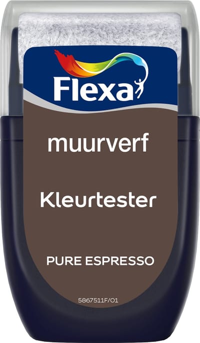 Flexa - Kleurtester Muurverf - Pure Espresso - 30 Ml