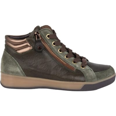 Ara 1244499 - VeterlaarzenHoge sneakersDames sneakersDames veterschoenenHalf-hoge schoenen - Kleur: Groen - Maat: 38.5