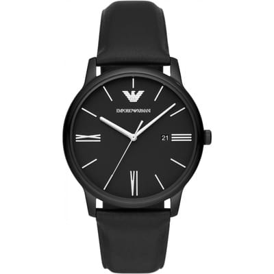 Emporio Armani Minimalist Heren Horloge Zwart AR11573