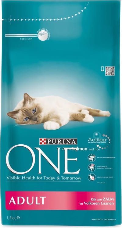 Purina One Adult Rijk aan Zalm - 1,5kg