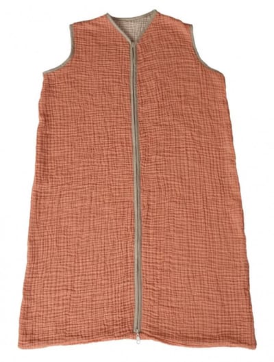 Quax Natural Muslin Tetra Slaapzak - 3/20md - 70cm - Abricot/ecru