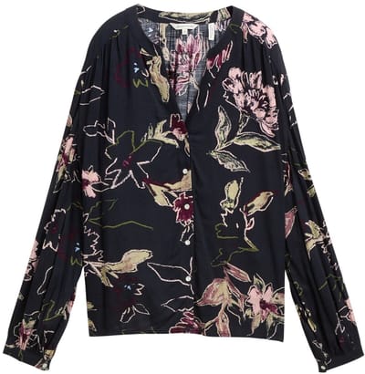 Tom Tailor - Losvallende blouse met patroon - Maat 38 - big flower design