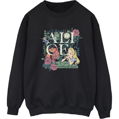 Disney Dames/Dames Alice In Wonderland Leafy Garden Sweatshirt (Zwart)