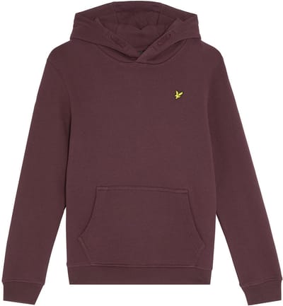 Lyle & Scott Brush Back Pullover Hoodie Truien & Vesten Jongens - Sweater - Hoodie - Vest- Bordeaux - Maat 134/140