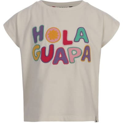 LOOXS Little Meisjes T-Shirt - Maat 104 in de kleur Wit van 95% cotton 5% elastane - 2612-7437-004
