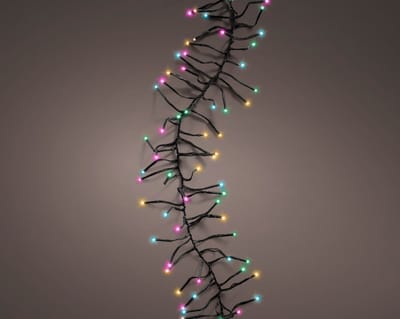 Lumineo - LED cluster l600 cm zwrt/soft mlt kerst
