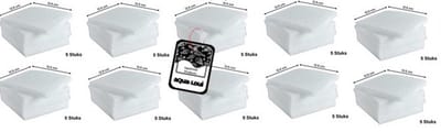 Aqua-Loui® - Filterwatten Large L - 50 Stuks - Geschikt voor Juwel Bioflow 6.0 - Rio 300 & Vision 260 - Aquarium Filterwatten - 12,5 × 12,5 cm
