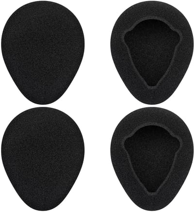 Dailygoods - SOULWIT 2 Pair Vervangende Autostoel Hoofdtelefoon Oorkussens Compatibel met Infrarood Draadloze Hoofdtelefoons, Earpads voor GM Ford Toyota Nissan Honda Entertainment DVD Spelersystemen (Schuim)
