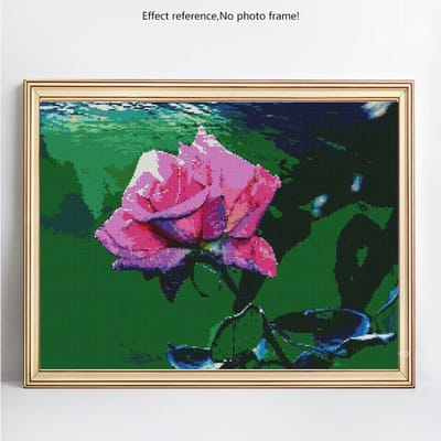 5D diamant schilderij volledige boor ronde plant foto's met strass diamant borduurwerk 20X30 pink