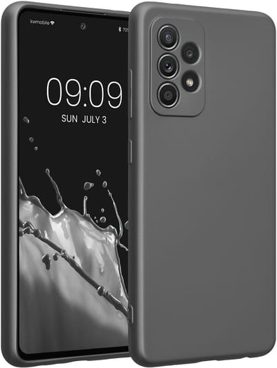 kwmobile metallic telefoonhoesje van TPU - geschikt voor Samsung Galaxy A52 / A52 5G / A52s 5G - Flexible case voor smartphone - In metallic grijs