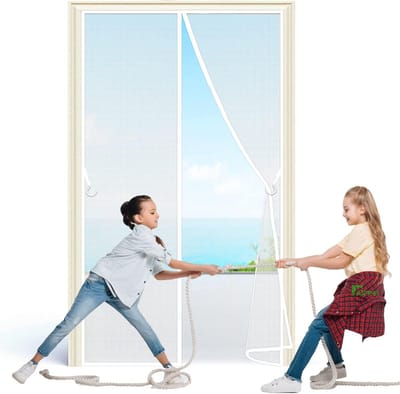 Magnetisch Raamscherm Wit 170x235 cm - Zelfklevend Insectenhor voor Deur en Raam