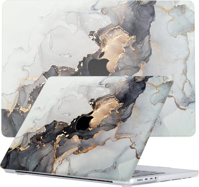 Lunso Geschikt voor MacBook Pro 16 inch (2021-2026) cover hoes - case - Marble Magnus
