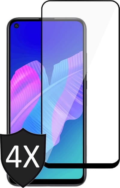 Screenprotector geschikt voor Huawei P40 Lite E - Full Screen Protector Glas - 4 Stuks