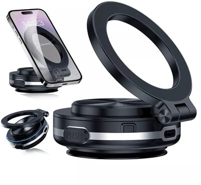 Vacuüm Magnetische Telefoon Houder - Car Holder - Zuignap Telefoonhouder Voor Auto - Magnetisch - Geschikt Voor Alle MagSafe Hoesjes - 360 Graden Draaibaar