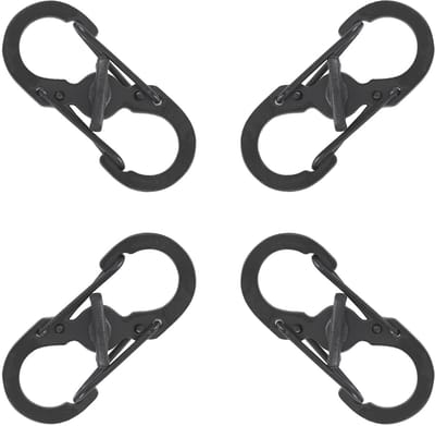 Mini-karabijnhaken set - ideaal voor outdoor - 4 stuks