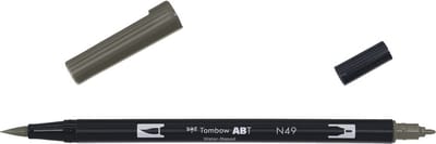 Tombow Brush pen - ABT N49 - Dual Brushpen - Warm Gray 8 - Grijs