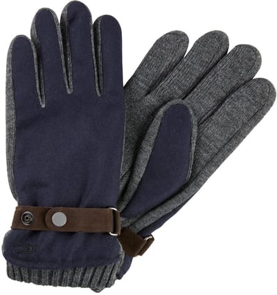 camel active Brei handschoenen met fleece voering - Maat menswear-L - Marineblauw