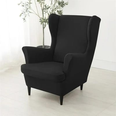 1 stuks effen kleur oorfauteuil hoes stretch klassieke stijl fauteuil slipcover elastisch vuilafstotend enkele bankhoes voor woonkamer