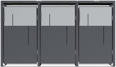Westmann Varius-3 Metalen Containerombouw voor 3 kliko - Houtlook