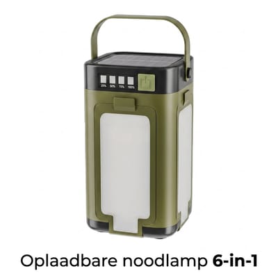 Ryoudavell - Oplaadbare Noodlamp - Multifunctionele Noodlamp - Noodlamp bij Stroomuitval - Powerbank Lamp - Noodlamp voor Thuis - Buitenlamp - Kampeerlamp - Zonne-energie Noodlamp - IPX4