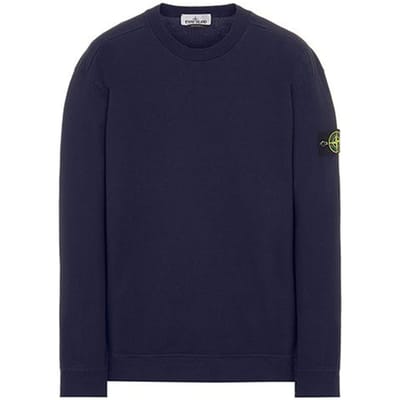 Stone Island Logo Crew Neck Sweatshirt Heren Sweatshirt Marineblauw 761563750-V0020 L black