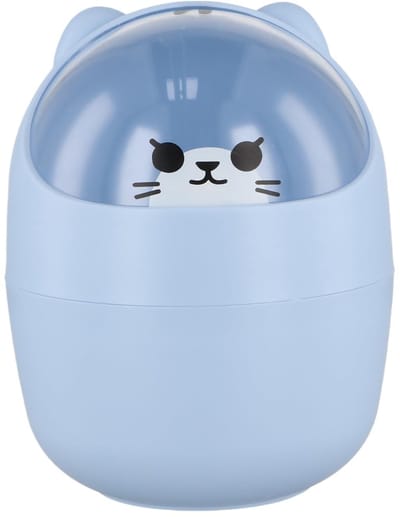 Dailygoody - Bureau-vuilnisemmer - Schattig - Draagbaar - Blauw - Penhouder - Ideaal voor kantoor - Compact en creatief