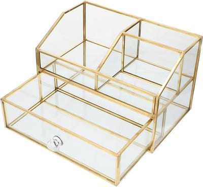 Cosmetica Opbergdoos - Make-up Organizer - Sieraden Opbergen - Transparant Design - 19x11.6x12cm - Assorti