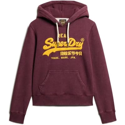 Superdry Chenille Vl Graphic Hoodie Rood XS Vrouw
