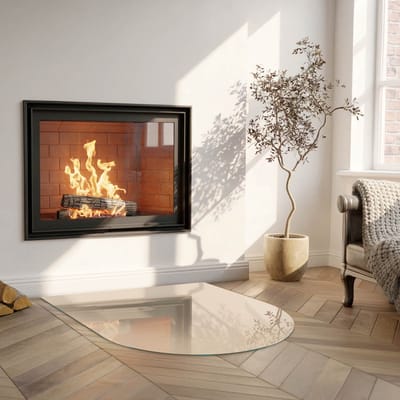 Coloray Vloerplaat Houtkachel - Plaat onder Houtkachel - 100 cm x 100 cm - Kachel Onderplaat - Geel Vloerplaat Kachel - Onderplaat - Onderplaat Kachel - Houtkachel Vloerplaat - Onderplaat Voor Houtkachel