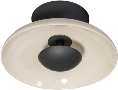 ETH Bonny plafondlamp 8w 3 stappen dimbaar zwart + kap zand gecraqueleerd