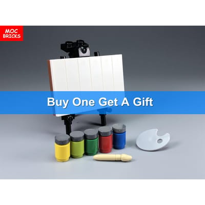 Kit MOC Briques facilité Planche à Dessin Peinture Palette de Peintre Éducatif BRICOLAGE Blocs de Construction Jouets pour Enfants Cadeaux pour Enfants
