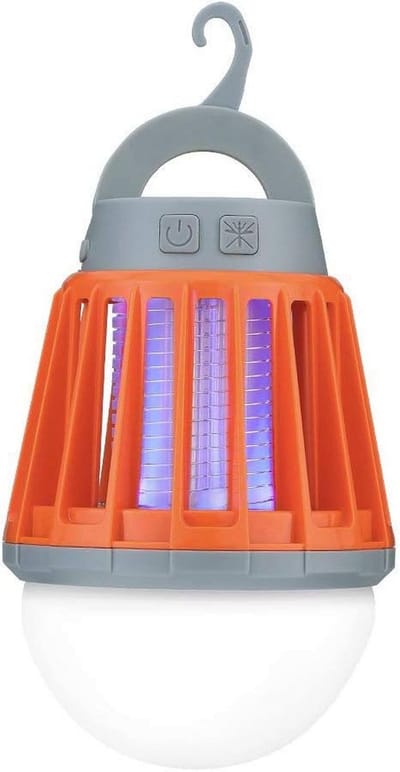 2-in-1 Muggenlamp, Draagbaar Campinglicht - IPX6 Waterdicht, USB Oplaadbaar - Insectenvernieter voor Tent en Tuin