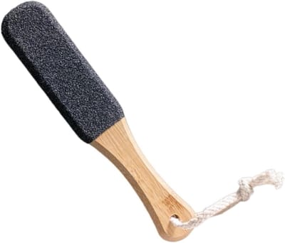 Voet Eelt Verwijderaar - Pedicure Hulpmiddel - Gezonde Voeten - Ergonomisch Handvat - 22 cm - Houtkleur