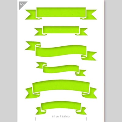 QBIX Banner Sjabloon A5 Formaat Kunststof - Onderste banier is 9cm breed