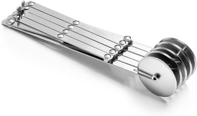 Taartverdeler - Pizzasnijder - Precies snijden - 5 verstelbare wielen - 13-125 cm breed - Zilver