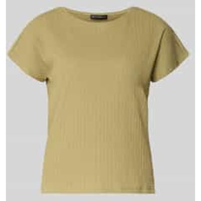 T-shirt met structuurpatroon en ronde hals