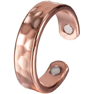 Bague en cuivre pur, bague magnétique pour la santé, bague ouverte, réglable, pour femmes et hommes, alliances, bijoux minimalistes de 6 mm Resizable