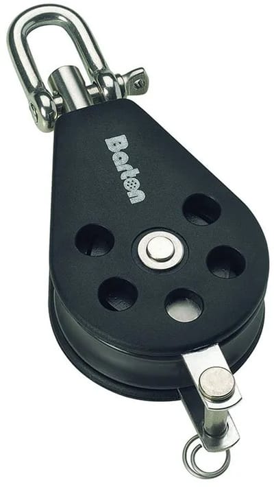 Barton Marine Enkele Draaibare Katrol Met Touwondersteuning 350kg 8 Mm Zilver 30 x 96 mm