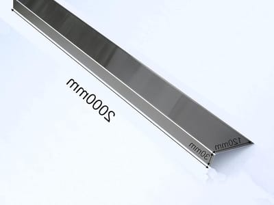 Aluminium hoekplaat 120 x 30 mm x 2000, L-hoek in vele maten, blank, kantplaat, hoek 90°, gevels, bekleding, muur, afdichting, muurafdekking