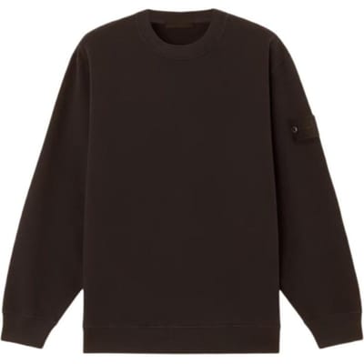 Stone Island Ghost Series Najaar 2025 Geribbelde Kraag Linker Arm Logo Slim Fit Comfortabel Casual Sweatshirt Heren sweatshirt K2S156100069S0F28-V0070 S black