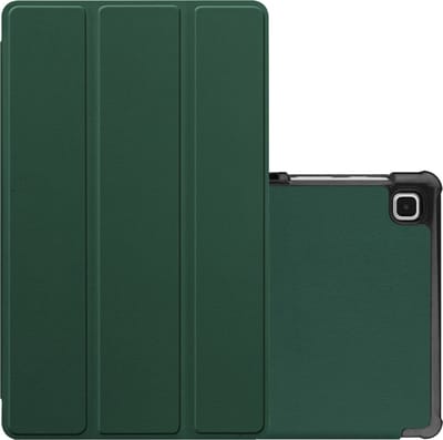 Hoes - Geschikt voor Samsung Galaxy Tab S6 Lite - Dun & Stevig - Trifold Bookcase - Hard Cover - Hardcover Book Case - Tablet Hoesje - Donkergroen