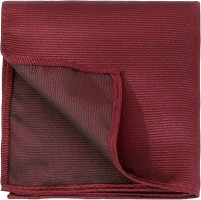 Fako Fashion - Pochette - Pochet - Gestreept - 22x22cm - Donkerrood