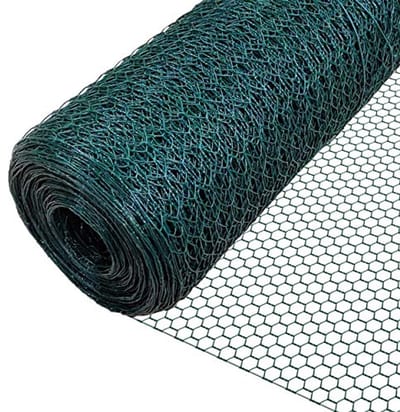 Zeshoekig Kippengaas van PVC - 1 x 25 m - Robuuste Omheining voor Dieren en Tuin