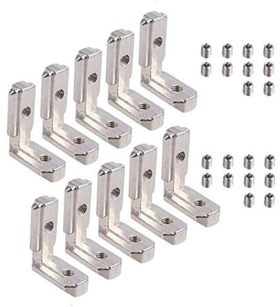 T Slot Aluminium Profiel L Vorm Beugels - 10 stuks 90 Graden Binnenhoek Connectoren